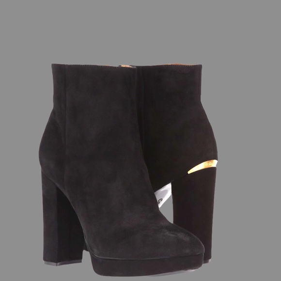 🛑BOGO🆕Calvin Klein Black Suede High-Ankle Fashion Boot - Picture 7 of 9